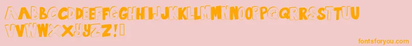 fuente SummertimeLovin – Fuentes Naranjas Sobre Fondo Rosa