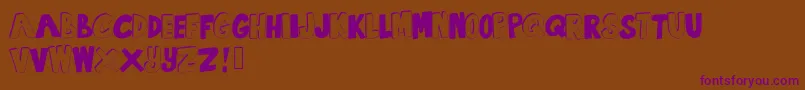 SummertimeLovin-Schriftart – Violette Schriften auf braunem Hintergrund