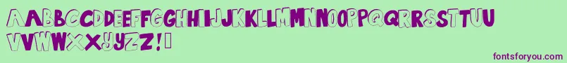 SummertimeLovin Font – Purple Fonts on Green Background