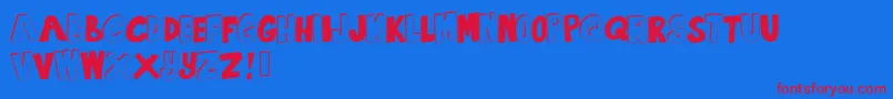 SummertimeLovin Font – Red Fonts on Blue Background