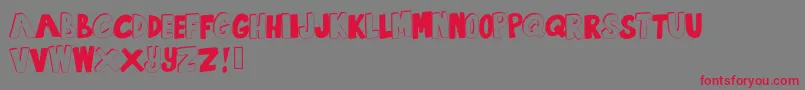 フォントSummertimeLovin – 赤い文字の灰色の背景