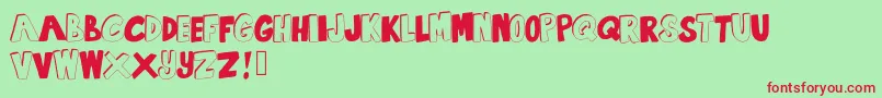 SummertimeLovin-Schriftart – Rote Schriften auf grünem Hintergrund