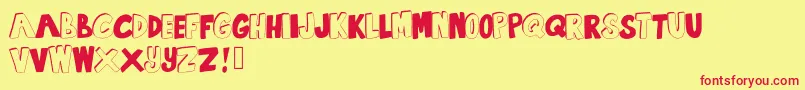 SummertimeLovin Font – Red Fonts on Yellow Background