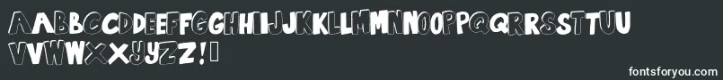 フォントSummertimeLovin – 黒い背景に白い文字