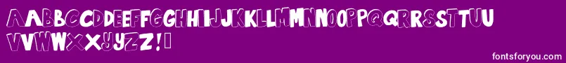 Fonte SummertimeLovin – fontes brancas em um fundo violeta