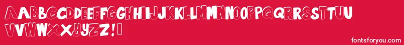Шрифт SummertimeLovin – белые шрифты на красном фоне