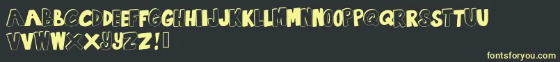 SummertimeLovin-fontti – keltaiset fontit mustalla taustalla