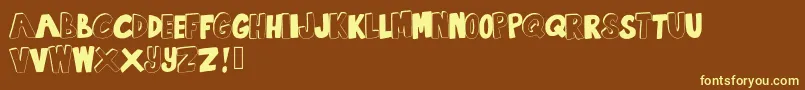 SummertimeLovin Font – Yellow Fonts on Brown Background