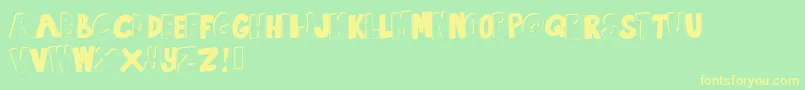 SummertimeLovin Font – Yellow Fonts on Green Background