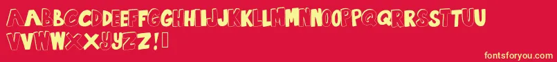 SummertimeLovin Font – Yellow Fonts on Red Background