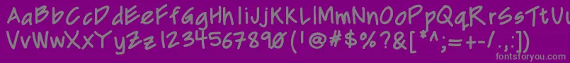 フォントMixcd – 紫の背景に灰色の文字