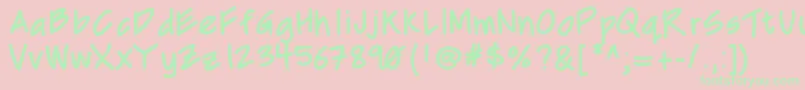 Mixcd Font – Green Fonts on Pink Background