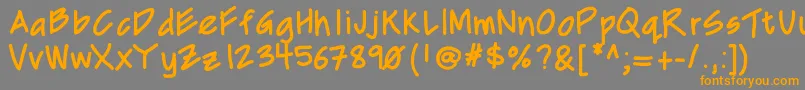 Mixcd Font – Orange Fonts on Gray Background