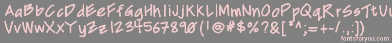 Mixcd-fontti – vaaleanpunaiset fontit harmaalla taustalla