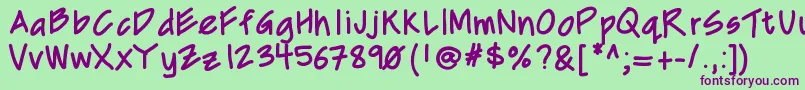 Шрифт Mixcd – фиолетовые шрифты на зелёном фоне