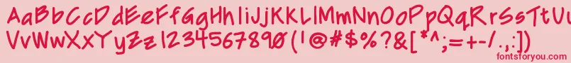 Mixcd Font – Red Fonts on Pink Background