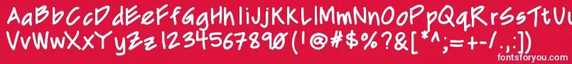 Mixcd Font – White Fonts on Red Background