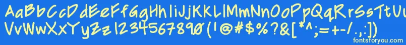 Шрифт Mixcd – жёлтые шрифты на синем фоне