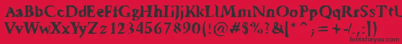 Tickyfon Font – Black Fonts on Red Background