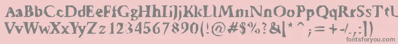 Tickyfon Font – Gray Fonts on Pink Background