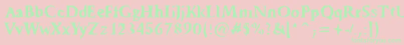 Tickyfon Font – Green Fonts on Pink Background