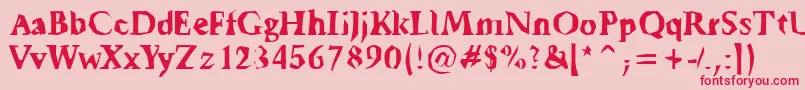 Tickyfon Font – Red Fonts on Pink Background