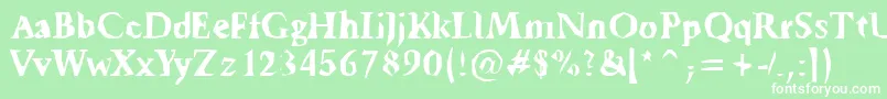 Tickyfon Font – White Fonts on Green Background