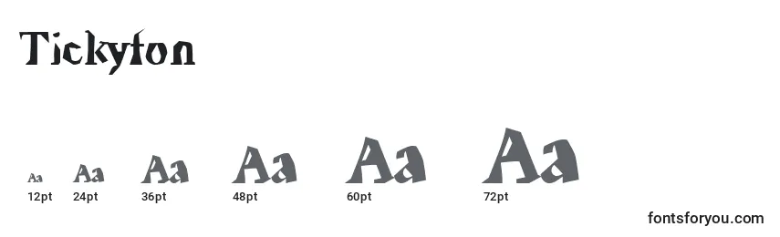 Tickyfon Font Sizes