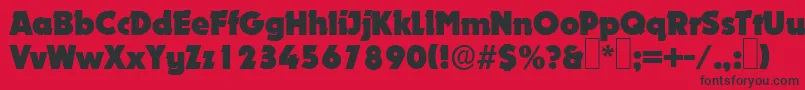 D891DecoRegular Font – Black Fonts on Red Background
