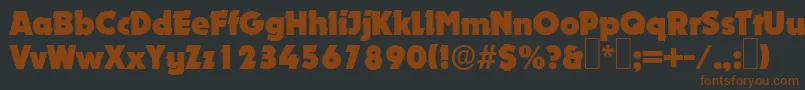 D891DecoRegular Font – Brown Fonts on Black Background