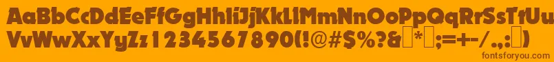 D891DecoRegular Font – Brown Fonts on Orange Background