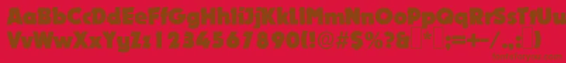 Police D891DecoRegular – polices brunes sur fond rouge