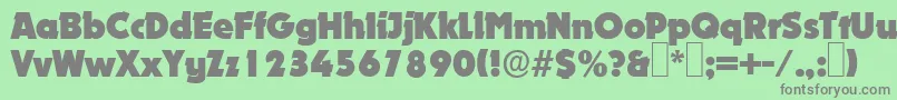 Czcionka D891DecoRegular – szare czcionki na zielonym tle
