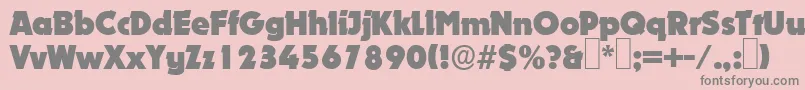 D891DecoRegular Font – Gray Fonts on Pink Background