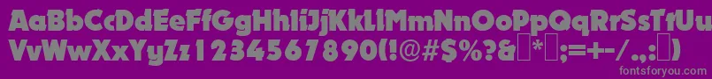 D891DecoRegular-Schriftart – Graue Schriften auf violettem Hintergrund