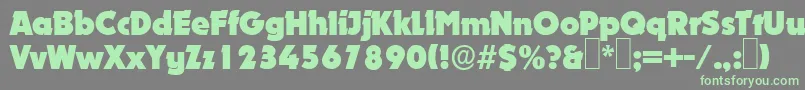 D891DecoRegular Font – Green Fonts on Gray Background