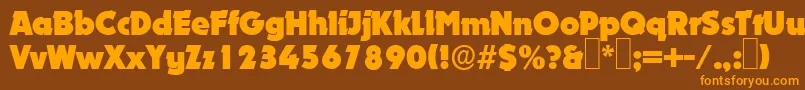 D891DecoRegular Font – Orange Fonts on Brown Background