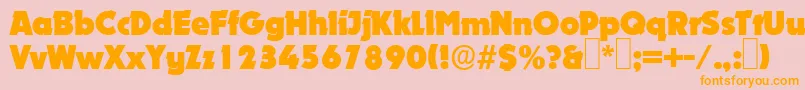 D891DecoRegular Font – Orange Fonts on Pink Background
