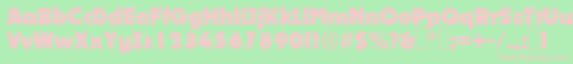 D891DecoRegular Font – Pink Fonts on Green Background