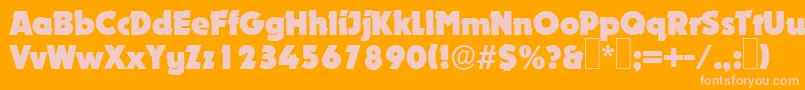 D891DecoRegular Font – Pink Fonts on Orange Background
