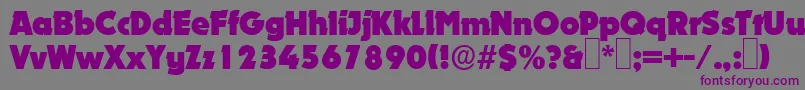 Шрифт D891DecoRegular – фиолетовые шрифты на сером фоне