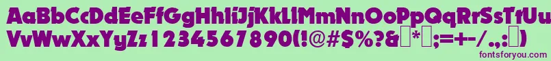 D891DecoRegular-Schriftart – Violette Schriften auf grünem Hintergrund