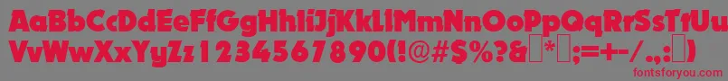 D891DecoRegular Font – Red Fonts on Gray Background