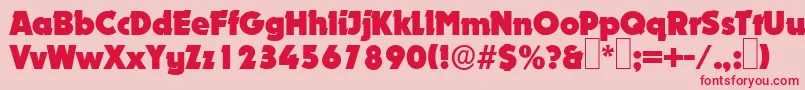D891DecoRegular Font – Red Fonts on Pink Background