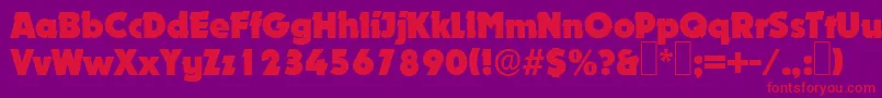D891DecoRegular Font – Red Fonts on Purple Background