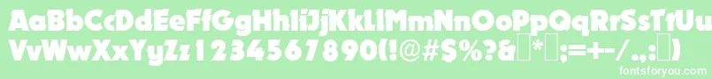 D891DecoRegular Font – White Fonts on Green Background