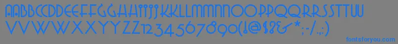 Gradogradoonf Font – Blue Fonts on Gray Background