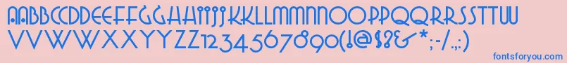 Gradogradoonf Font – Blue Fonts on Pink Background