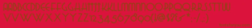 Gradogradoonf Font – Brown Fonts on Red Background