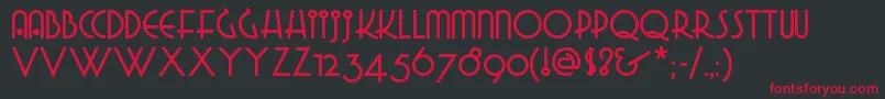 Gradogradoonf Font – Red Fonts on Black Background